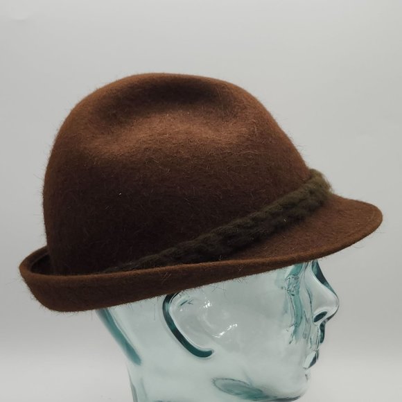 Rein Haar Bavarian Brown Wool Alpine Tyrolean Hat Metal Bayern Lion Crest Pin - Picture 3 of 12